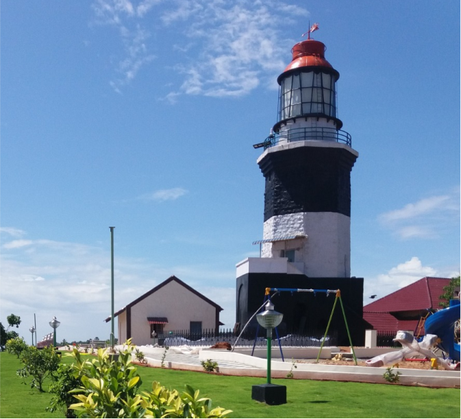 Muttom Point Lighthouse And Navtex Station Muttom Point Lighthouse And Navtex Station