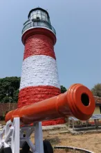 The Oyster Rocks lighthouse